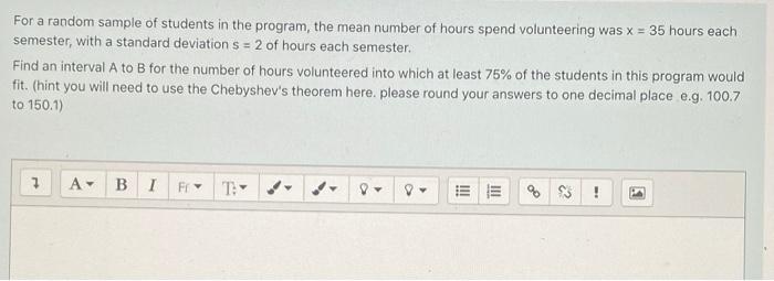 Solved For a random sample of students in the program, the | Chegg.com