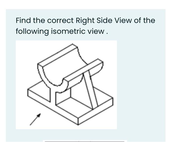 Solved Find the correct Right Side View of the following | Chegg.com