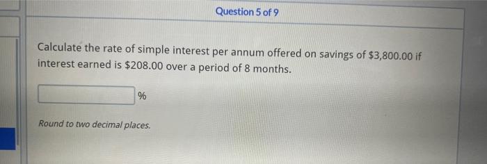 Solved Calculate the rate of simple interest per annum | Chegg.com