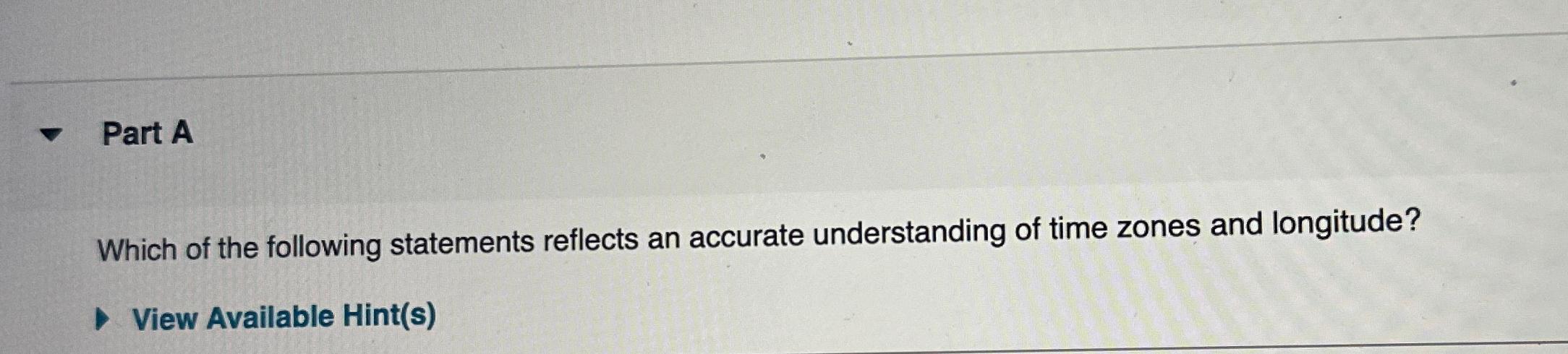 Solved Which Of The Following Statements Reflects An | Chegg.com