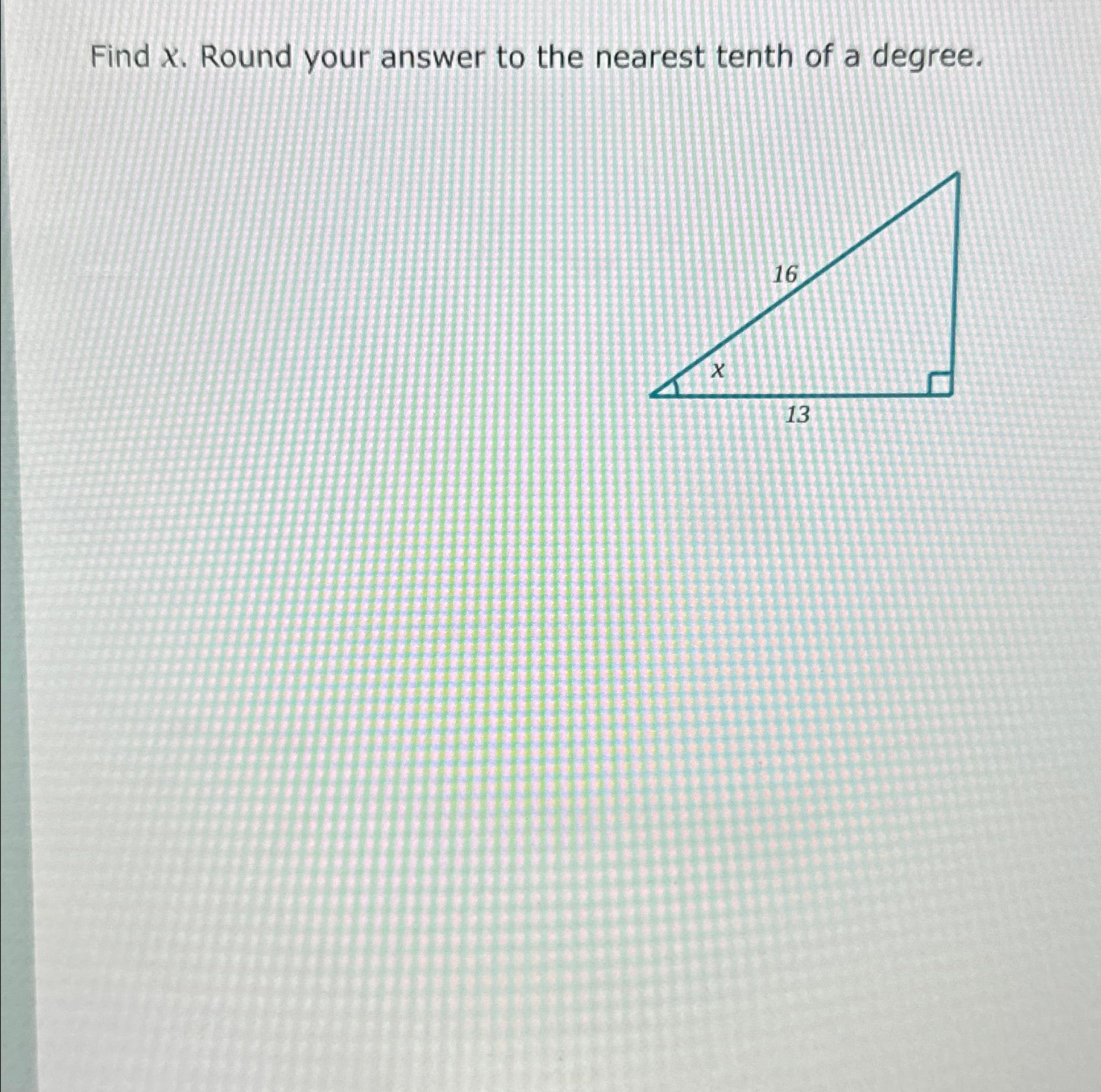 Solved Find X. ﻿Round Your Answer To The Nearest Tenth Of A | Chegg.com