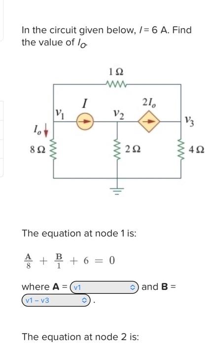 Solved In the circuit given below, I=6 A. Find the value of | Chegg.com