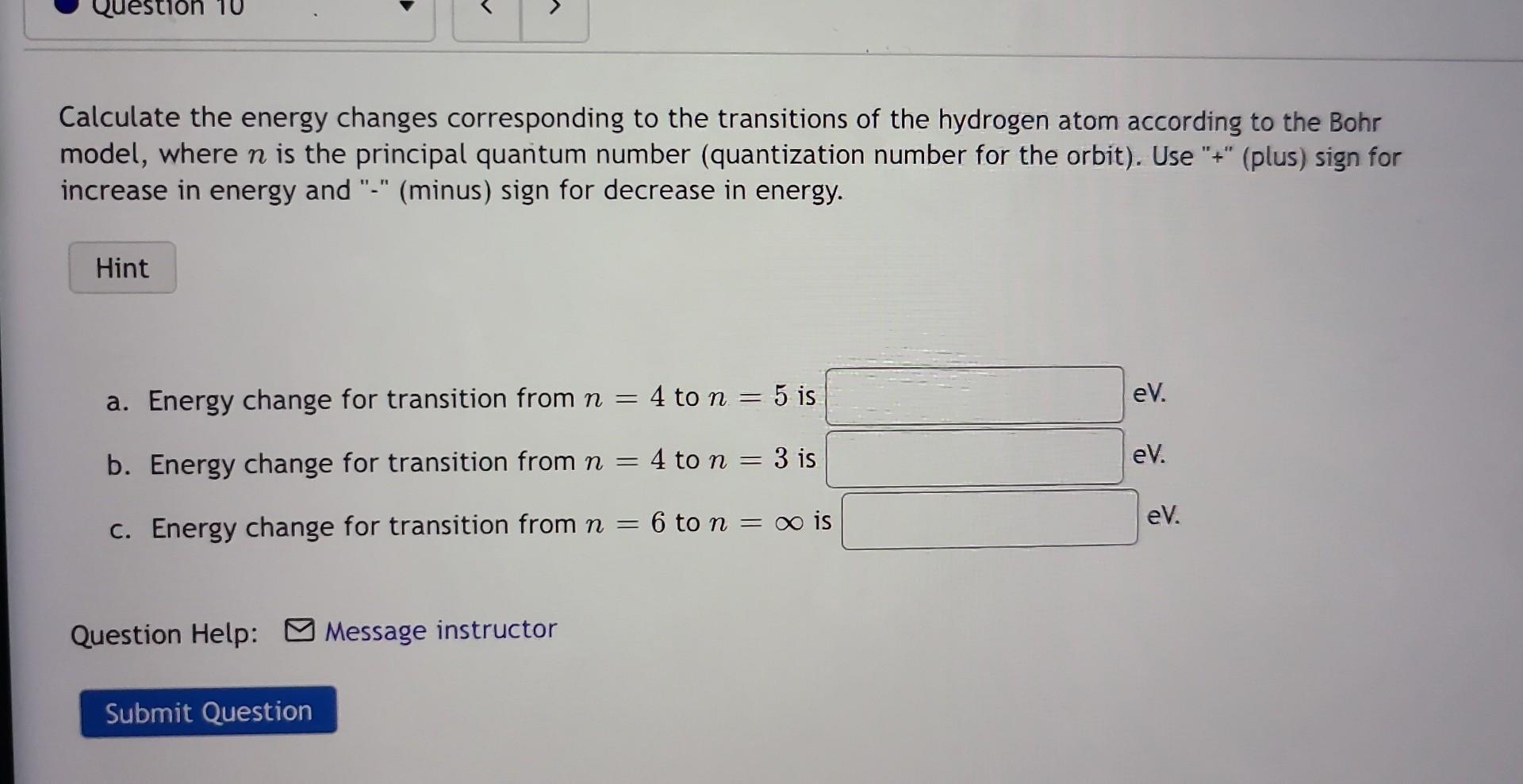 Solved Calculate The Energy Changes Corresponding To The | Chegg.com