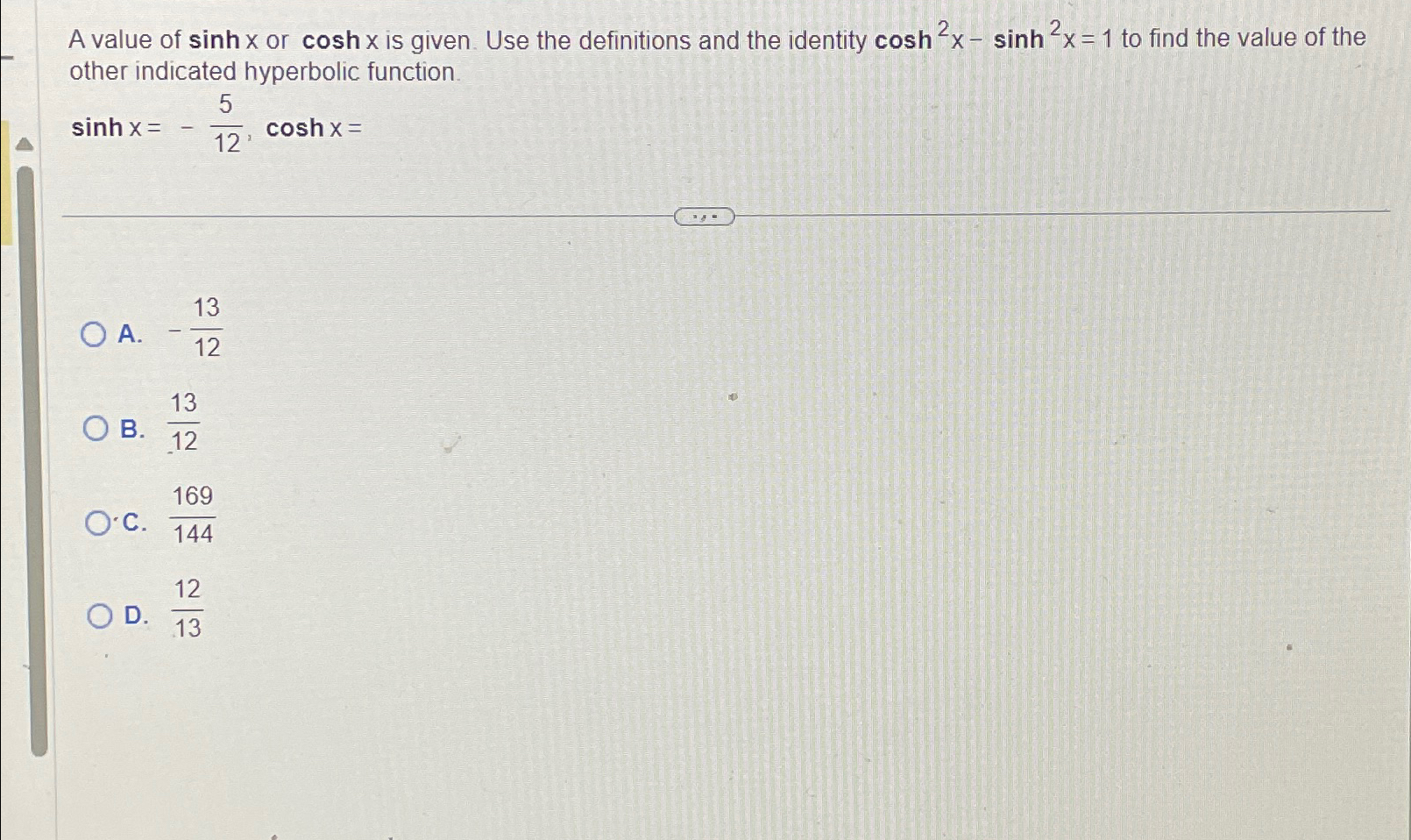 solved-a-value-of-sinhx-or-coshx-is-given-use-the-chegg