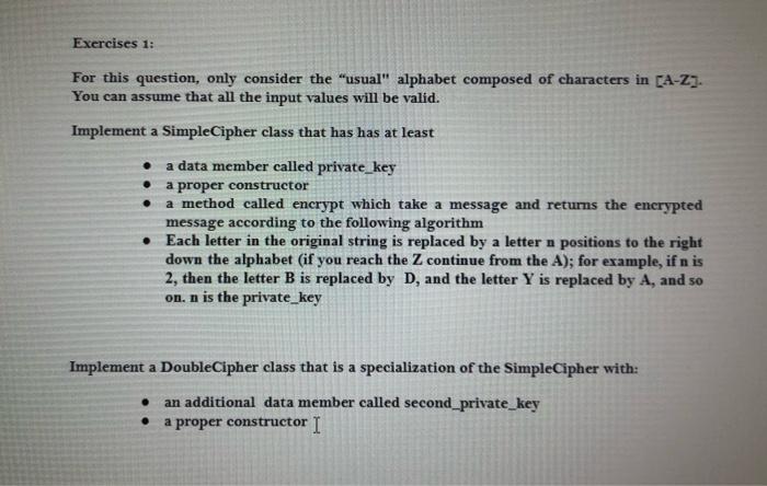 Solved Exercises 1: For this question, only consider the | Chegg.com