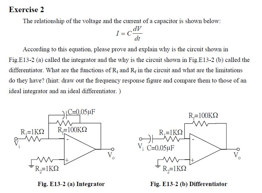 Solved The relationship of the voltage and the current of a | Chegg.com
