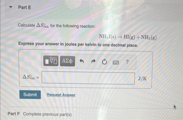 Solved For each reaction, calculate ΔHrxn∘,ΔSrxn∘, and | Chegg.com