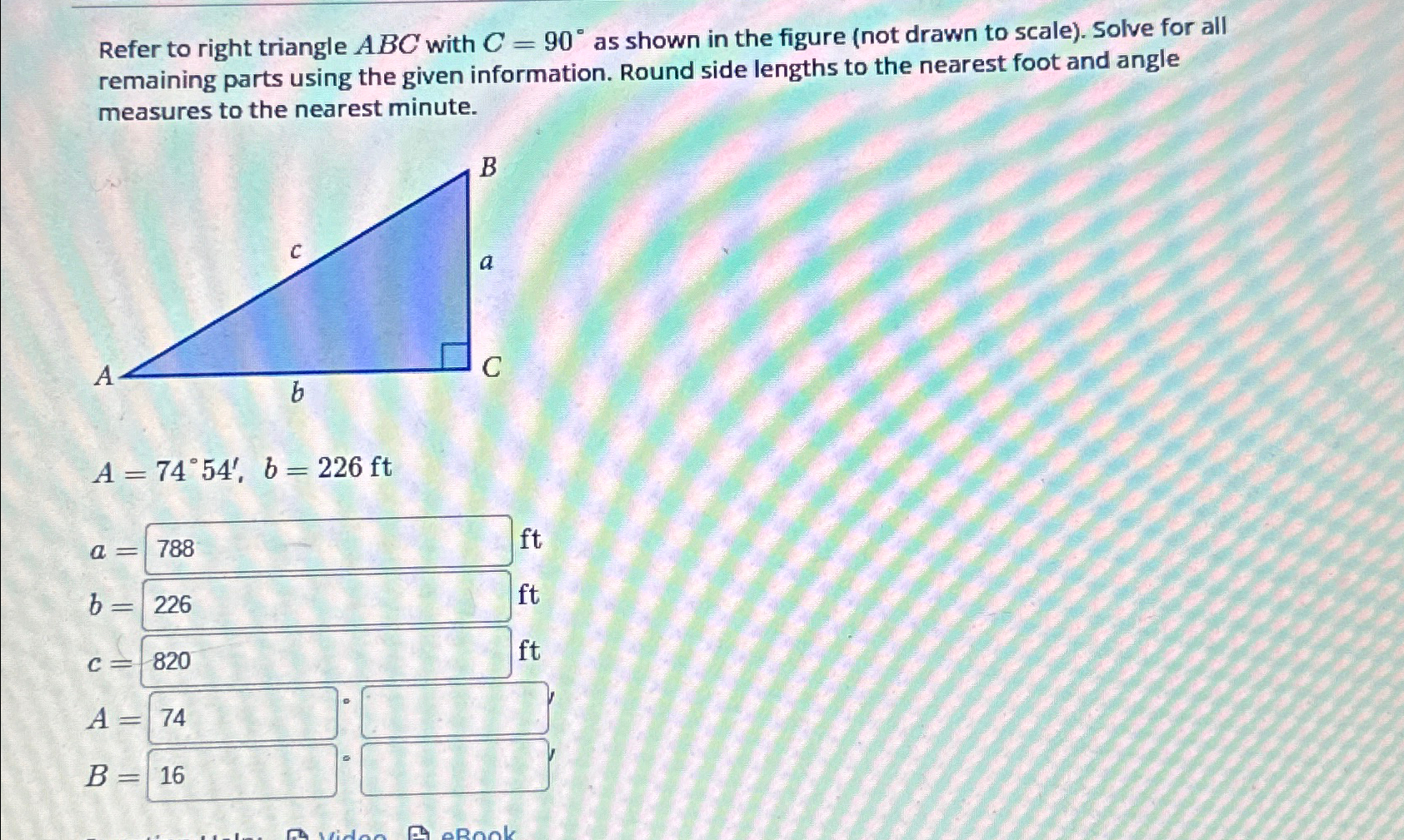 Refer to right triangle ABC with C=90° ﻿as shown in | Chegg.com