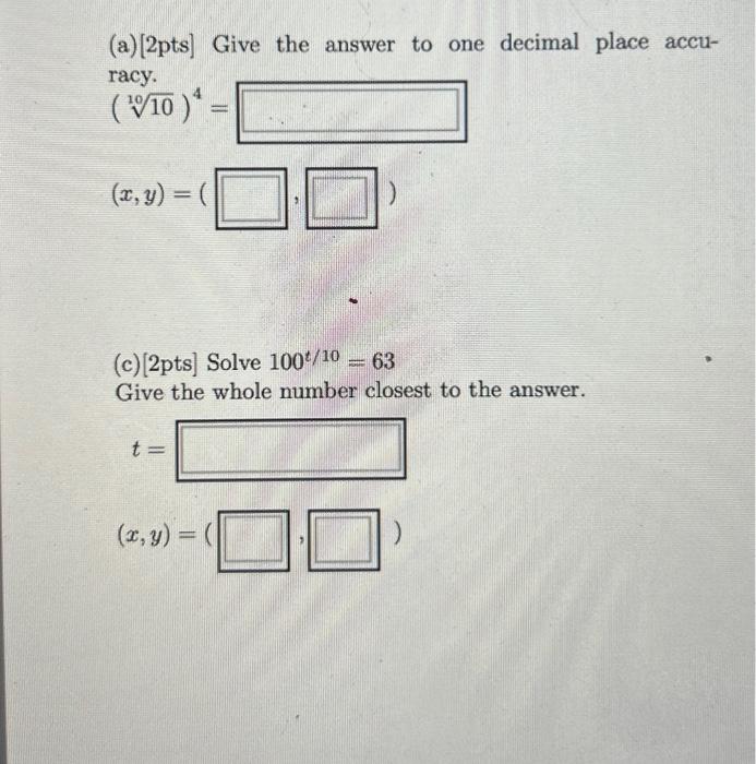 Solved (a)[2pts] Give the answer to one decimal place | Chegg.com