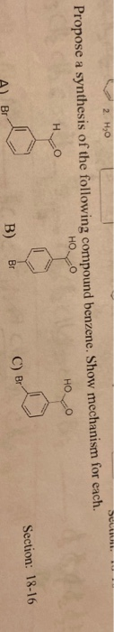 Solved 2. Ho Propose a synthesis of the following compound | Chegg.com