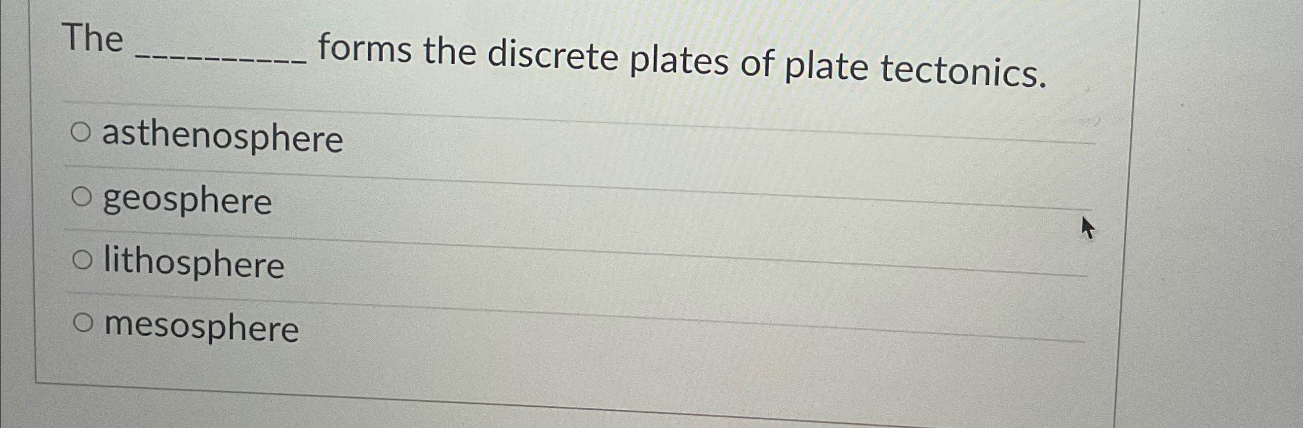 Solved The forms the discrete plates of plate