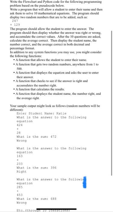 Solved Write the Flowchart and Python code for the following | Chegg.com