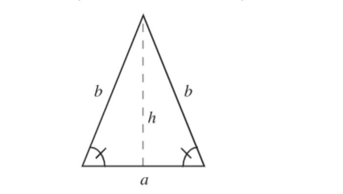 Solved B A B B A B H = √b² - 1/a². A = 1/2 Ah This | Chegg.com