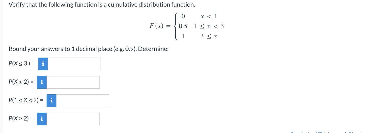 Solved Verify that the following function is a cumulative | Chegg.com