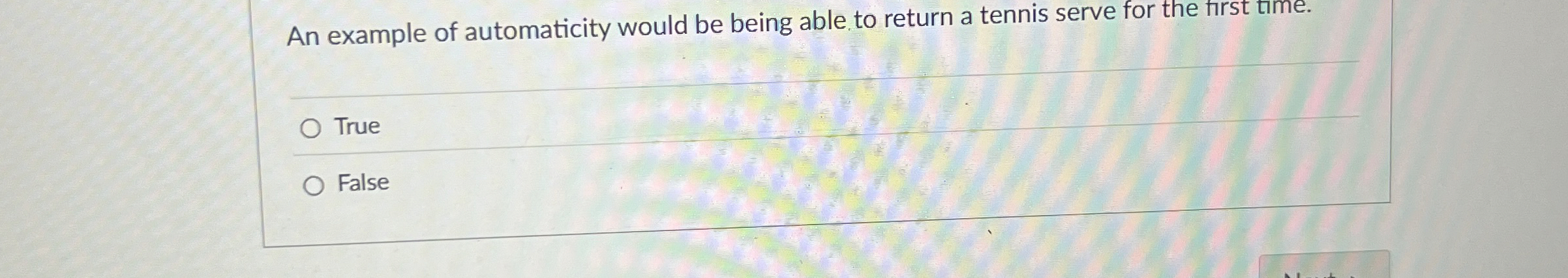 Solved An example of automaticity would be being able to | Chegg.com
