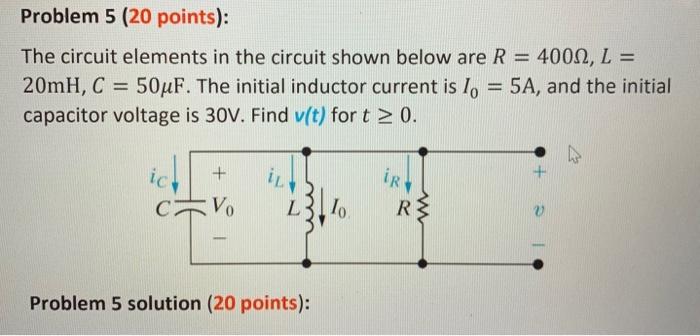 Solved The circuit elements in the circuit shown below are | Chegg.com