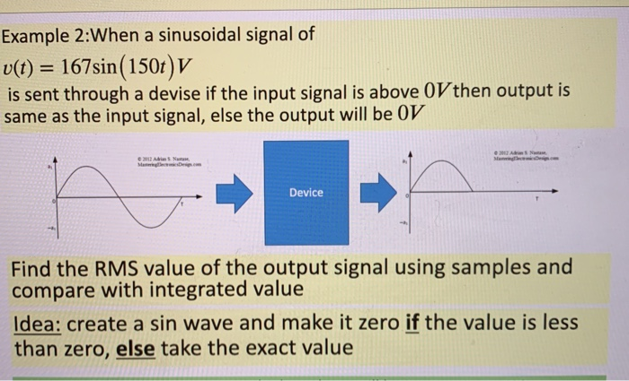 Solved Example 2:When a sinusoidal signal of u(t) = | Chegg.com