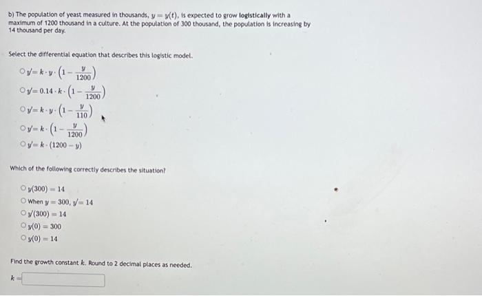 Solved Write The Differential Equation To Describe The | Chegg.com