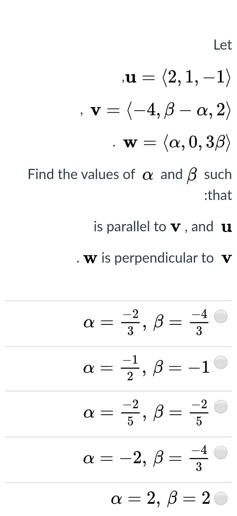 Solved Let U 2 1 1 V 4 Ss A 2 A 0 38 W F Chegg Com