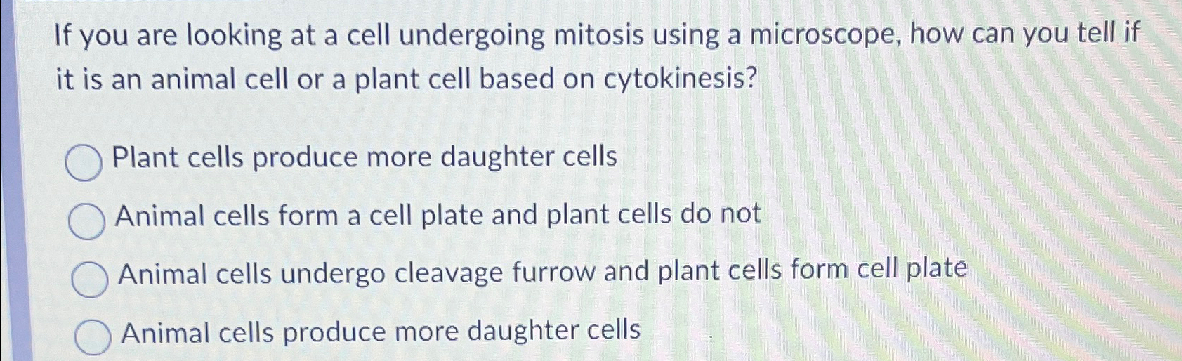 Solved If you are looking at a cell undergoing mitosis using | Chegg.com