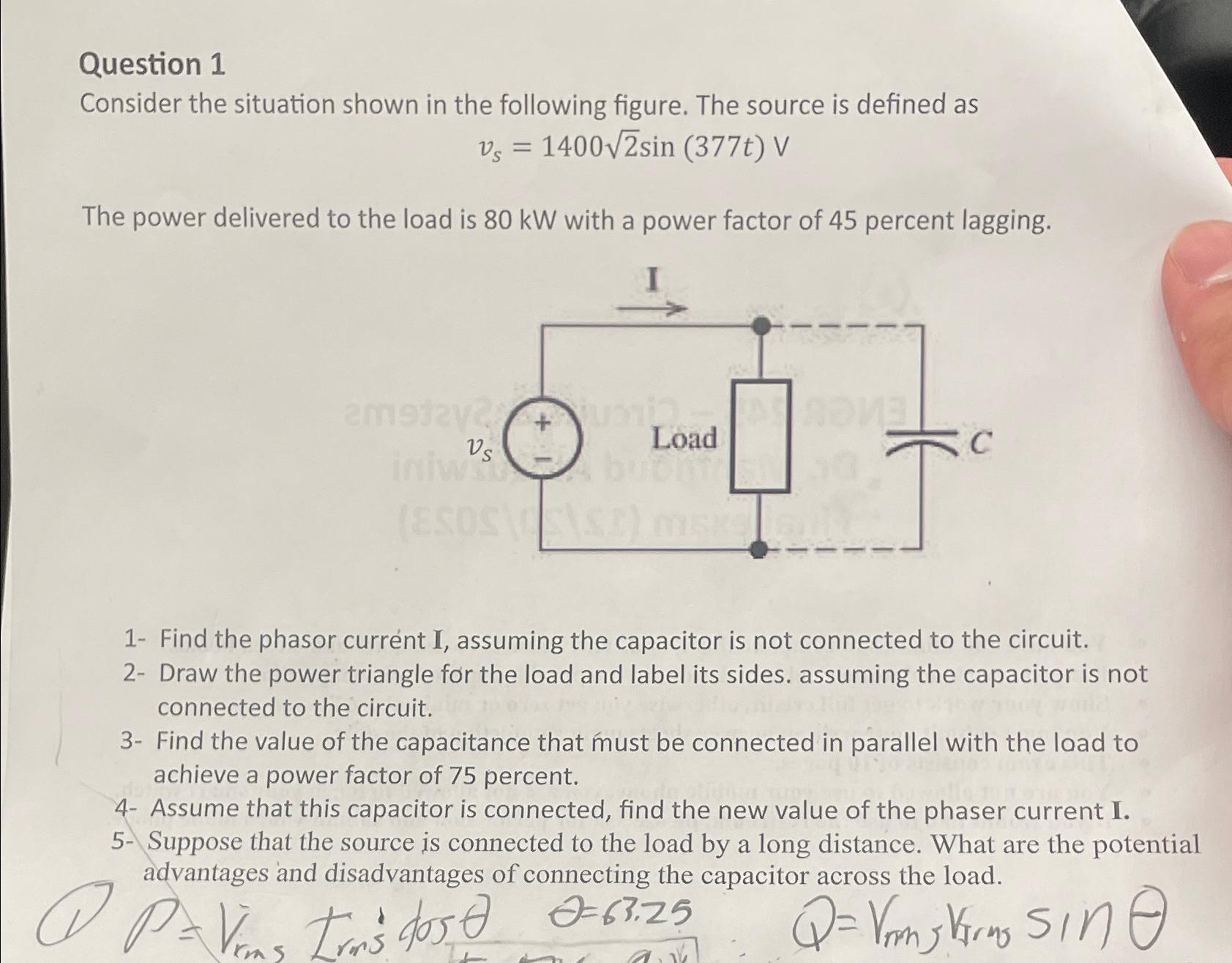 Solved Question 1Consider the situation shown in the | Chegg.com