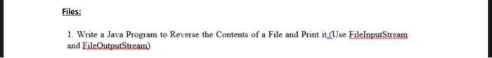 Solved write a java progrma to reverse the content ls of a | Chegg.com