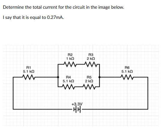 Solved Determine the total current for the circuit in ﻿the | Chegg.com