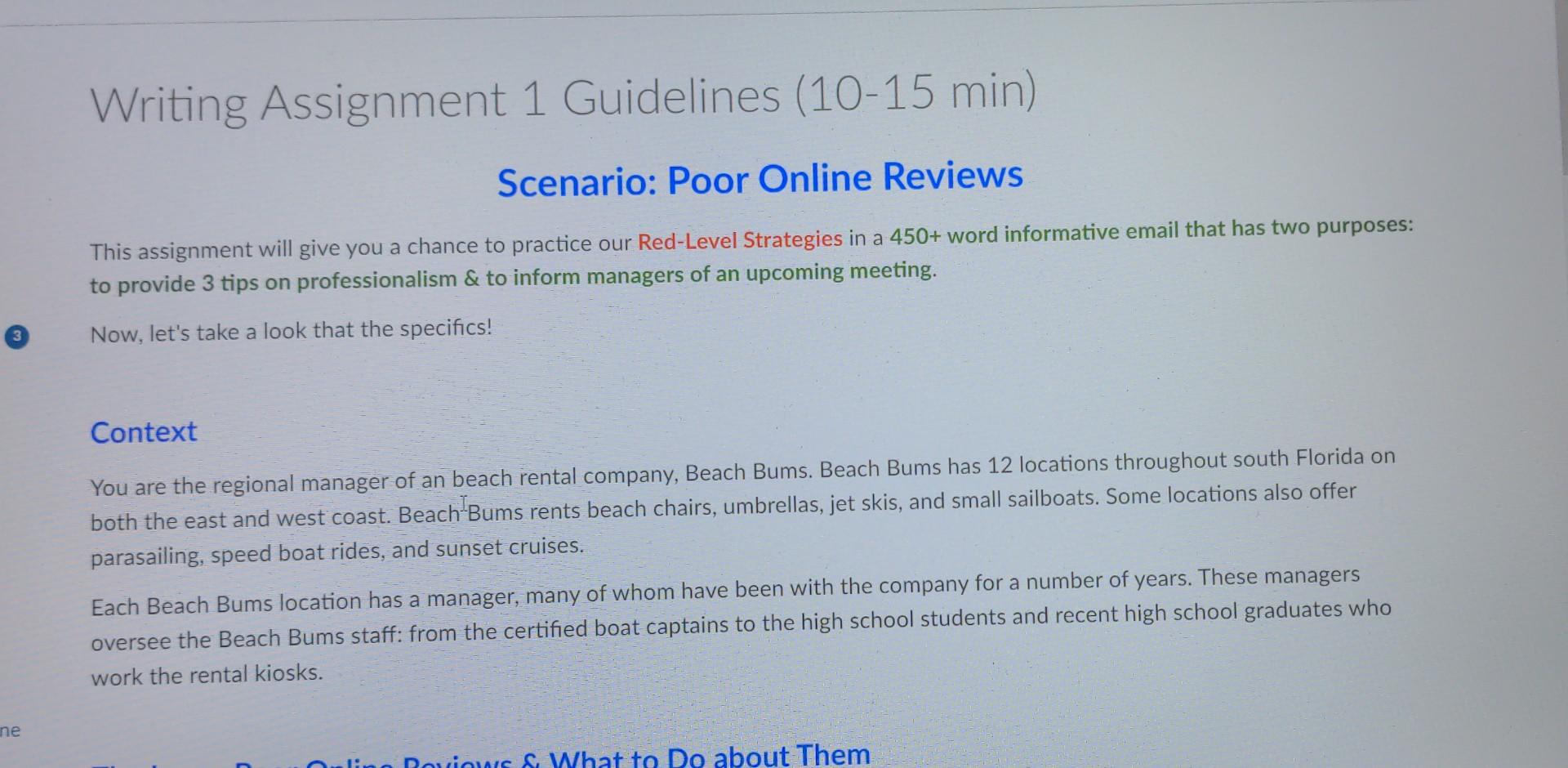 This assignment will give you a chance to practice