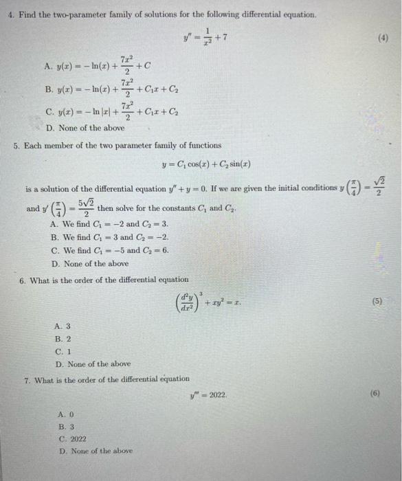 Solved 3. Suppose we are given the following differential | Chegg.com
