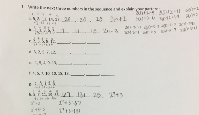 Solved 1 Write The Next Three Numbers In The Sequence And Chegg