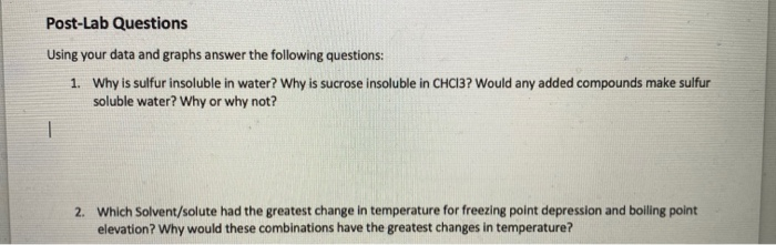 Solved Why Is Sulfur Insoluble In Water Why Is Sucrose Chegg Com