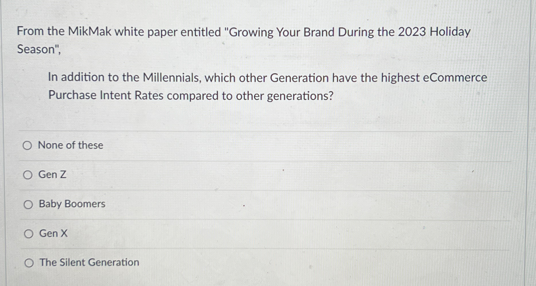 Solved From the MikMak white paper entitled 