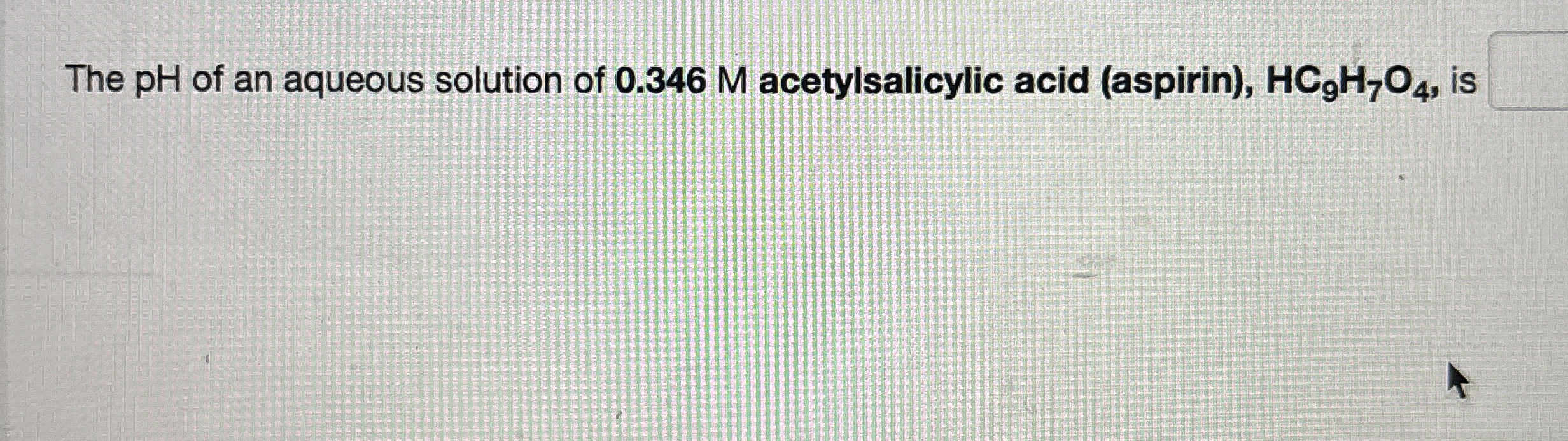 Solved The Ph Of An Aqueous Solution Of M Chegg Com