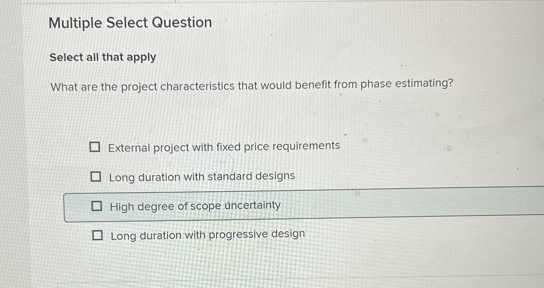 Solved Multiple Select QuestionSelect all that applyWhat are | Chegg.com