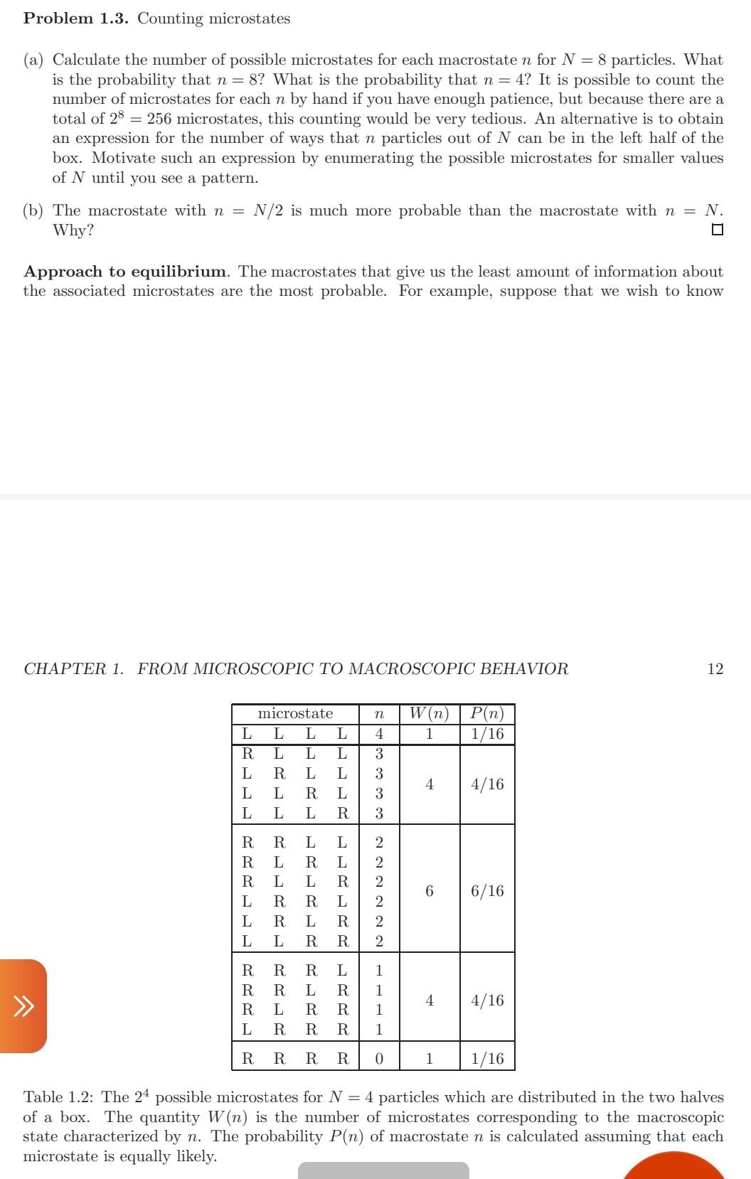 Solved Problem 1.3. Counting Microstates (a) Calculate The | Chegg.com