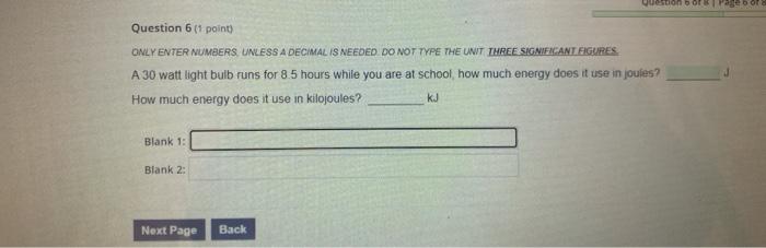 Solved Quest Question 1 (1 point) ONLY ENTER NUMBERS, UNLESS | Chegg.com