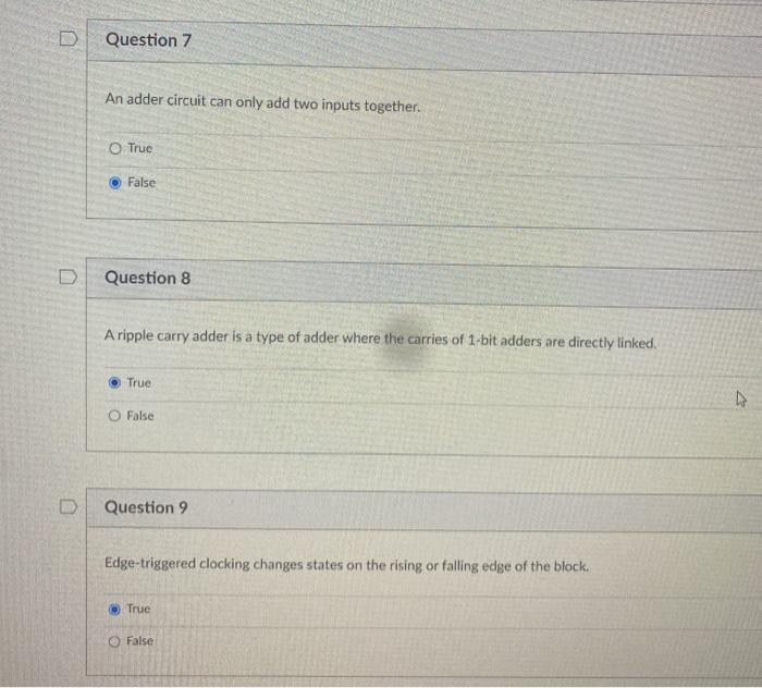 Solved Question 7 An adder circuit can only add two inputs | Chegg.com