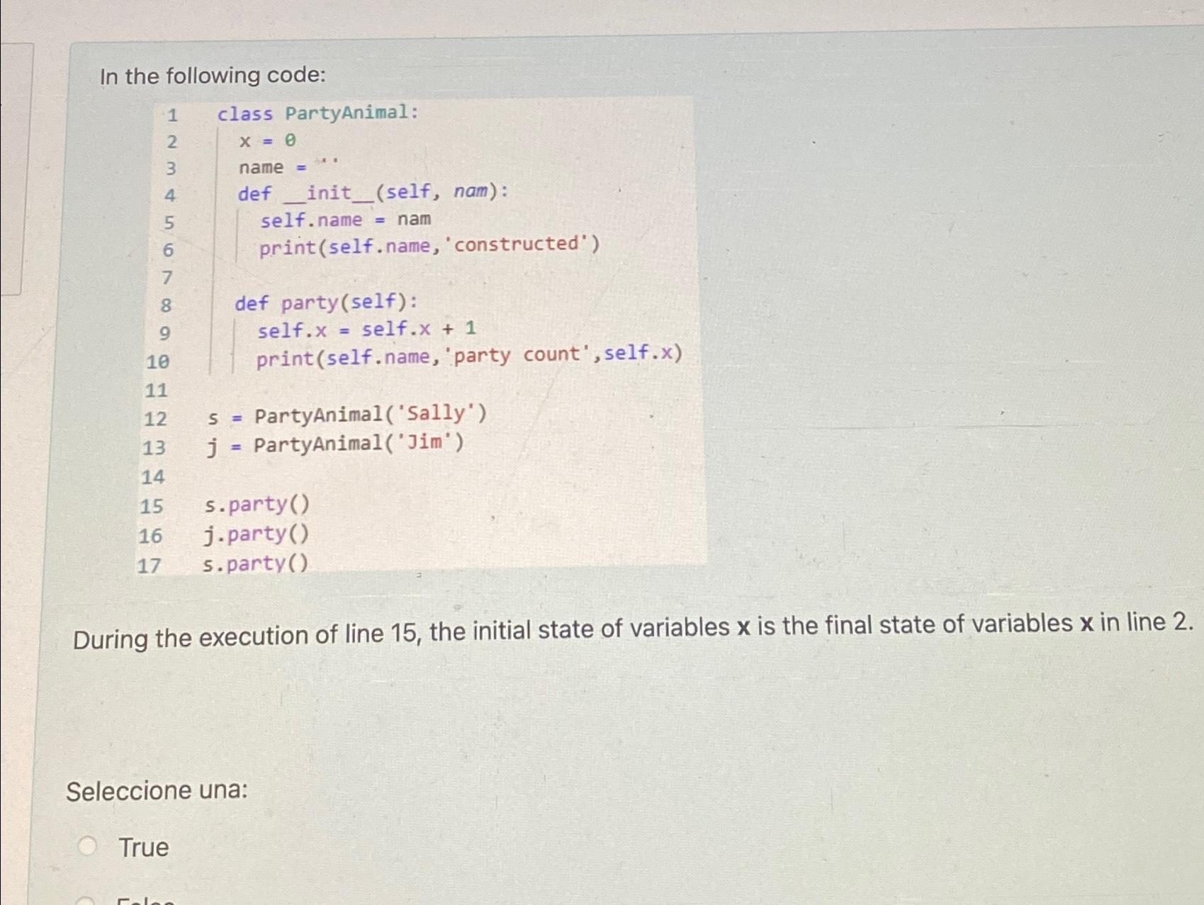 Solved In the following code:class PartyAnimal:x=0name | Chegg.com