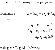 Solved Solve the following linear program Minimize Z = | Chegg.com