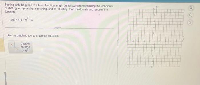 Solved Starting with the graph of a basic function, graph | Chegg.com