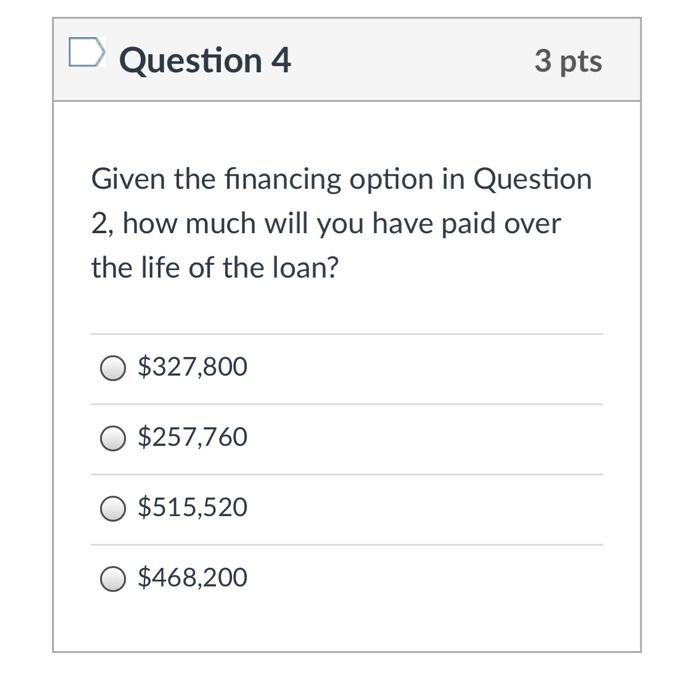 Solved Question 1 3 Pts Suppose You Purchase A Home For | Chegg.com