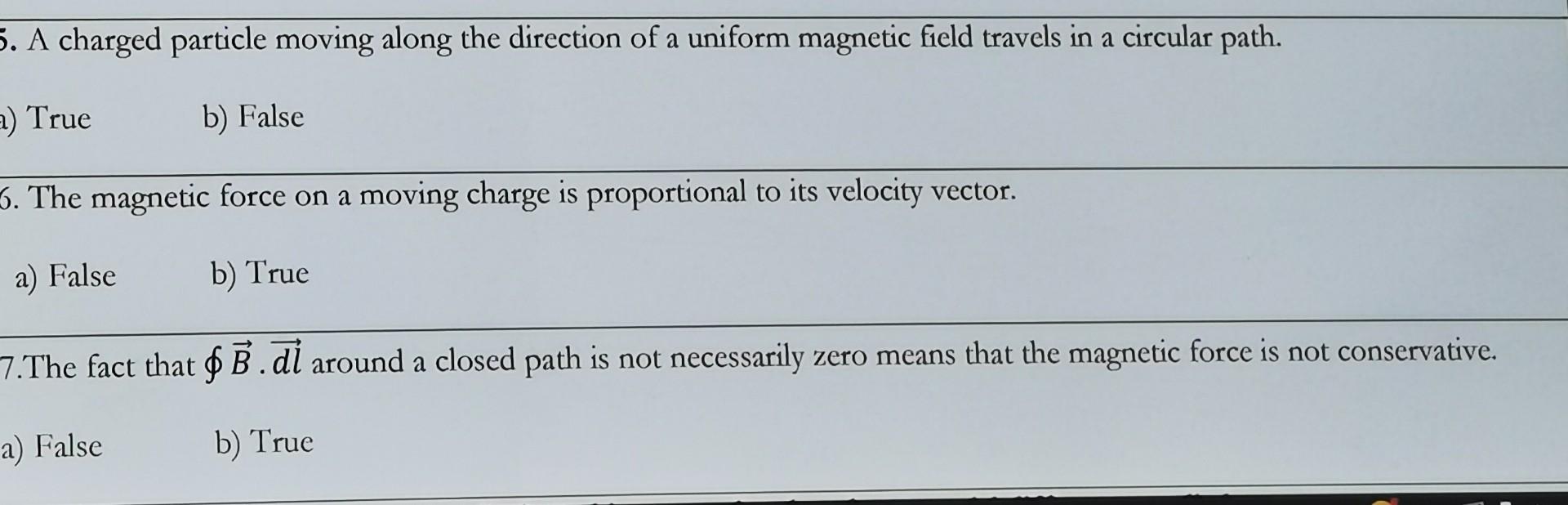 Solved A charged particle moving along the direction of a | Chegg.com