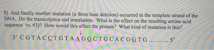 Solved 3) Now translate that mRNA sequence to protein and | Chegg.com