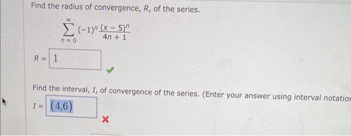 Solved Find the radius of convergence, R, of the series. | Chegg.com