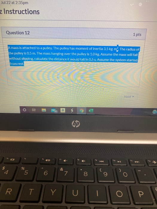 Solved Jul 22 at 2:35pm z Instructions Question 12 1 pts A | Chegg.com