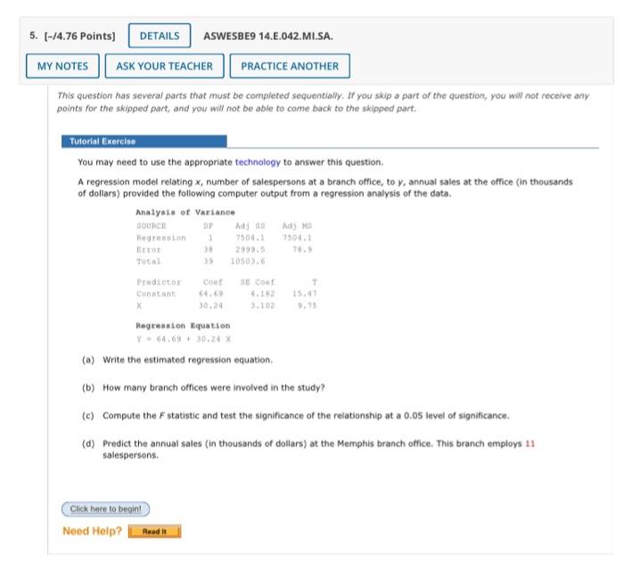 Solved This question has several parts that must be | Chegg.com