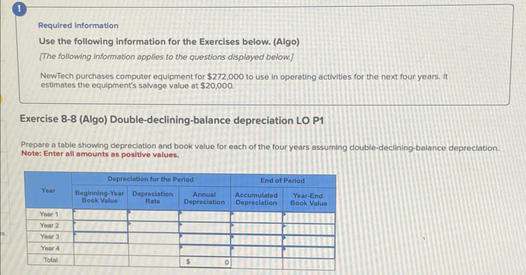 Solved !Required informationUse the following information | Chegg.com