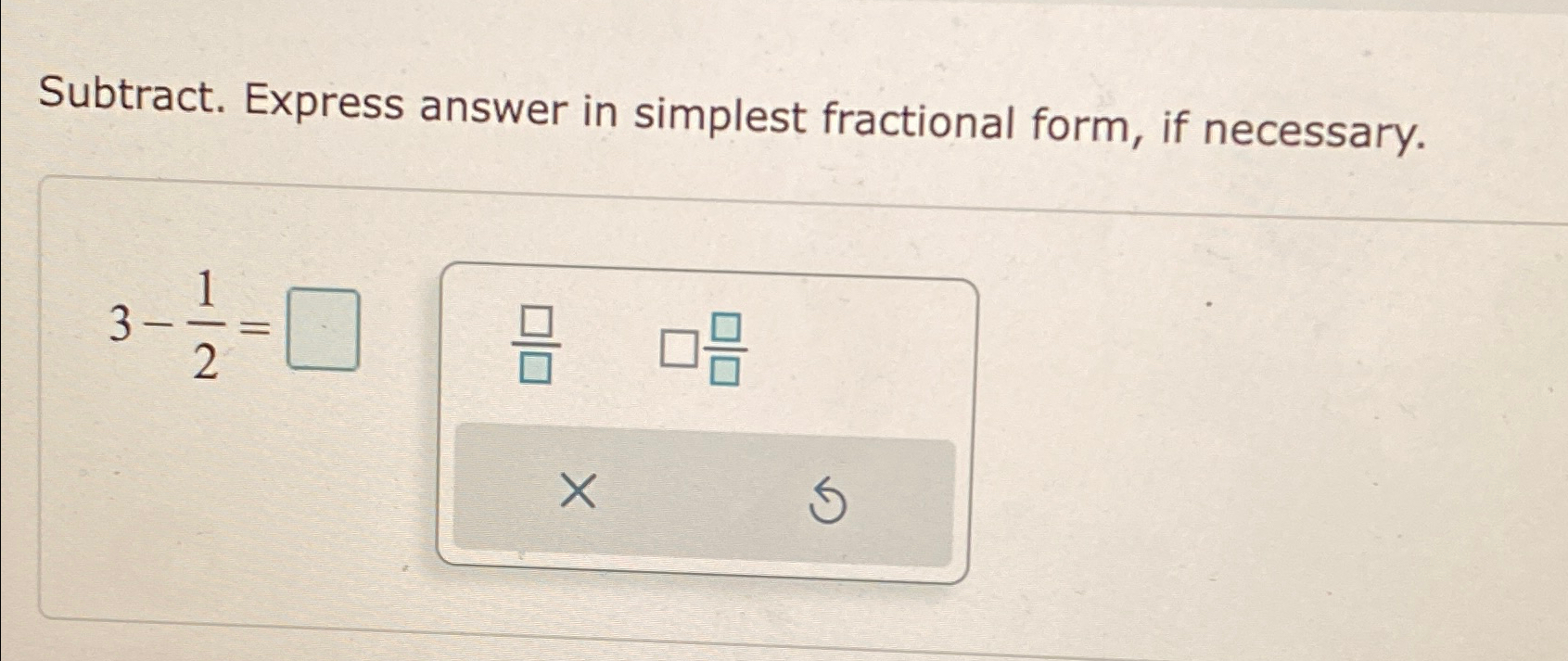 Solved Subtract. Express answer in simplest fractional form, | Chegg.com