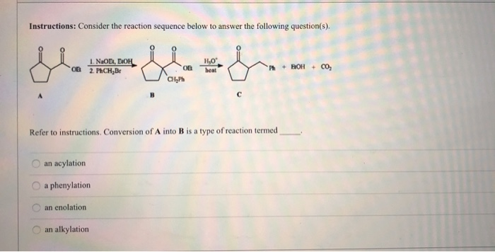 Solved Instructions: Consider the reaction below to answer | Chegg.com