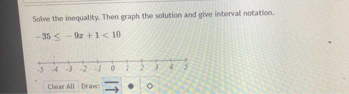 Solved Solve the inequality. Then graph the solution and | Chegg.com